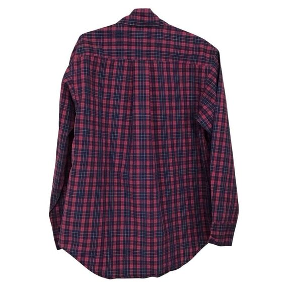 Chaps Boys S (8) Red Plaid Long Sleeve Button Down Shirt - Picture 3 of 5